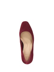 Dune London Red Arriving Comfort Mid Block Heel Shoes - Image 5 of 6