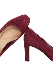 Dune London Red Arriving Comfort Mid Block Heel Shoes - Image 6 of 6