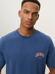 Les Deux Blue Brady Hoop Print T-Shirt - Image 4 of 7
