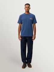 Les Deux Blue Brady Hoop Print T-Shirt - Image 5 of 7