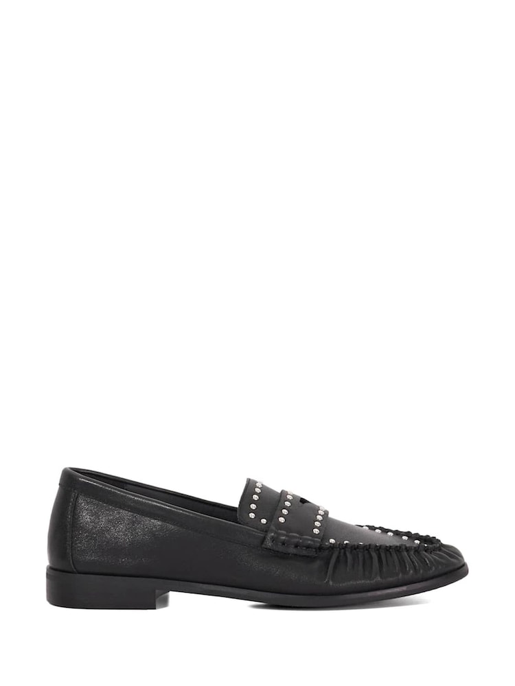 Dune London Black Gazillion Studded Loafers - Image 2 of 6 Dune London Black Gazillion Studded Loafers - Image 2 of 6