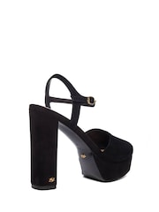 Dune London Black Mayci Ultra Platform Sandals - Image 4 of 6