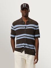 Les Deux Brown Gespertus Knitted Shirt - Image 1 of 7