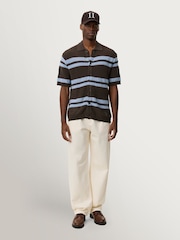 Les Deux Brown Gespertus Knitted Shirt - Image 6 of 7