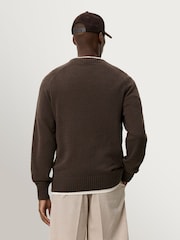 Les Deux Brown Brad Roundneck Knit Jumper - Image 2 of 7