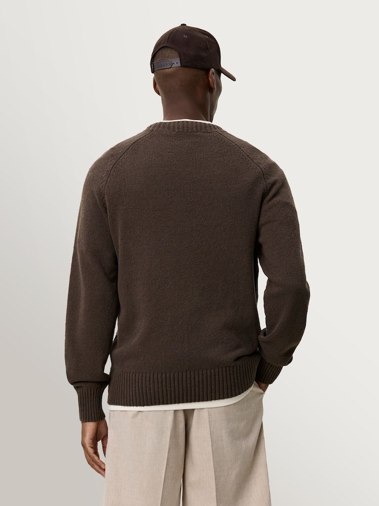 Les Deux Brown Brad Roundneck Knit Jumper - Image 2 of 7