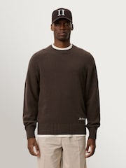 Les Deux Brown Brad Roundneck Knit Jumper - Image 3 of 7