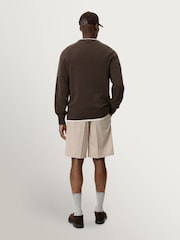 Les Deux Brown Brad Roundneck Knit Jumper - Image 5 of 7