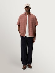 Les Deux Red Charlie Textured Shirt - Image 5 of 7