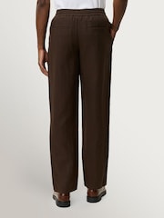 Les Deux Brown Patrick Linen Trousers - Image 2 of 5