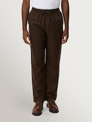 Les Deux Brown Patrick Linen Trousers - Image 3 of 5