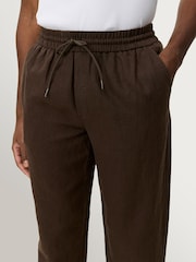 Les Deux Brown Patrick Linen Trousers - Image 5 of 5
