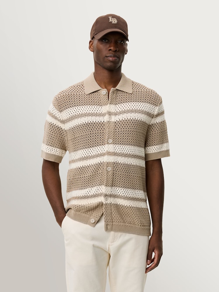 Les Deux Natural Gespertus Knitted Shirt - Image 1 of 6
