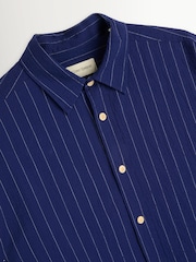 Oliver Spencer Blue Atlanta Oversized Stripe Shirt - Image 8 of 9