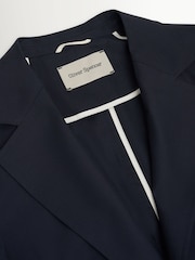 Oliver Spencer Blue Westbury Tropical Wool Suit Jacket - Image 7 of 10