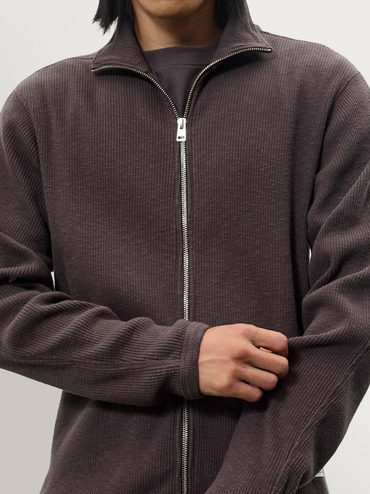 Norse Projects Black Teno Military Rib Zip Cardigan - Image 1 of 6