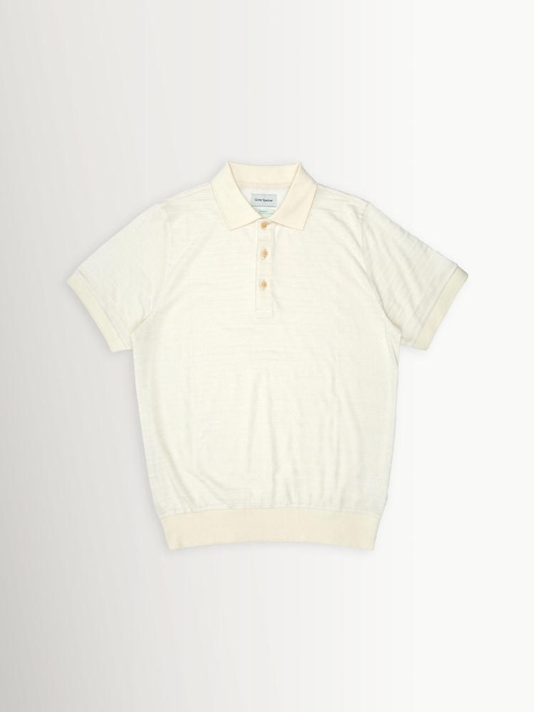 Crema - Oliver Spencer Glendale Textured Polo Shirt - Imagen 1 de 3