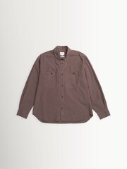 Norse Projects Brown Hirtshals Cotton Wool Blend Shirt - Image 1 of 5