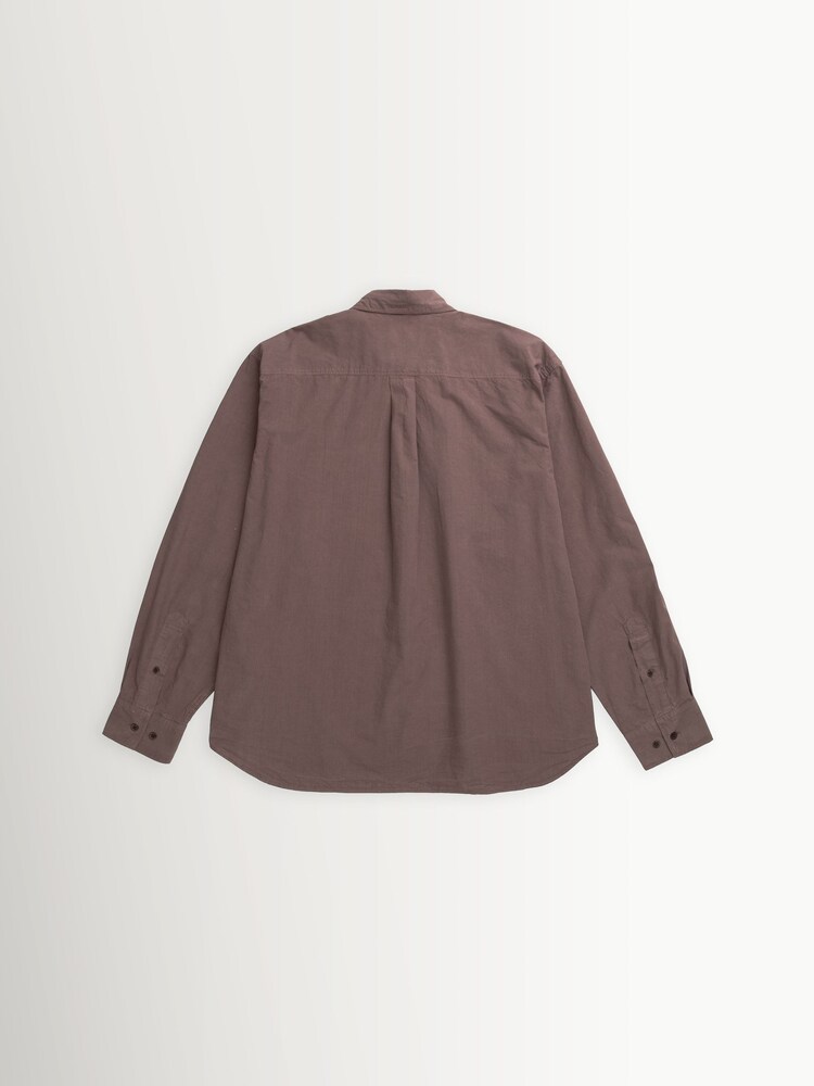 Norse Projects Brown Hirtshals Cotton Wool Blend Shirt - Image 2 of 5