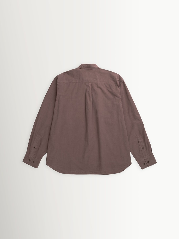 Norse Projects Brown Falster Oversize Long Sleeve Shirt - Image 2 of 5