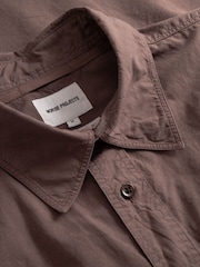 Norse Projects Brown Falster Oversize Long Sleeve Shirt - Image 4 of 5