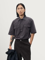 Norse Projects Brown Mols Check Short Sleeve Camp Shirt - Image 1 of 2