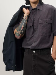 Norse Projects Brown Mols Check Short Sleeve Camp Shirt - Image 2 of 2