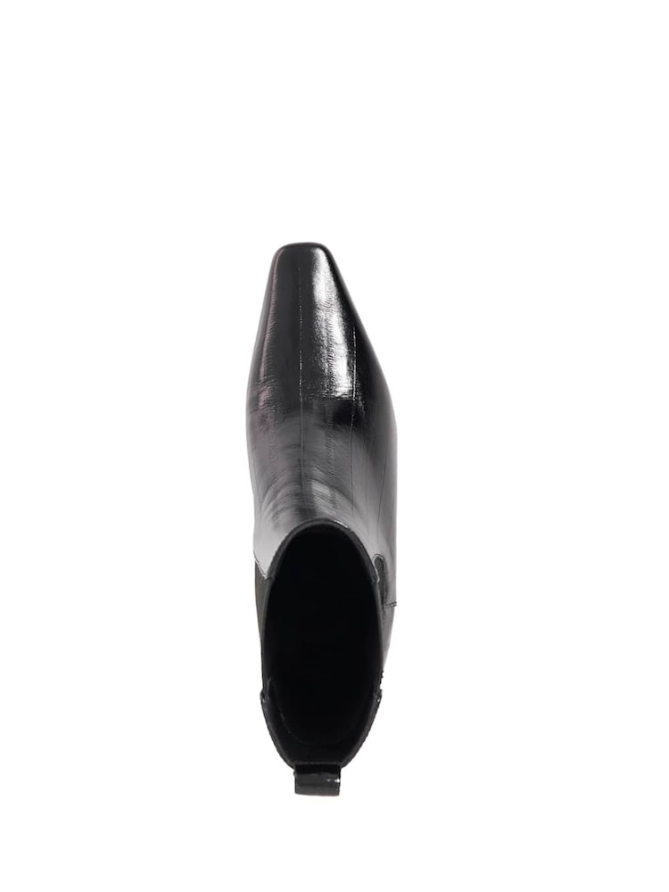 Dune London Black Odele Angle Midi Heel Ankle Boots - Image 6 of 6 Dune London Black Odele Angle Midi Heel Ankle Boots - Image 6 of 6