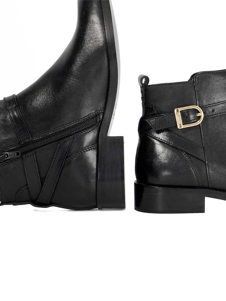 Dune London Black Pemma Strap Trim Ankle Boots - Image 6 of 6 Dune London Black Pemma Strap Trim Ankle Boots - Image 6 of 6