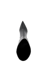 Dune London Black Smoothly Kitten Heel Point Knee Boots - Image 5 of 6