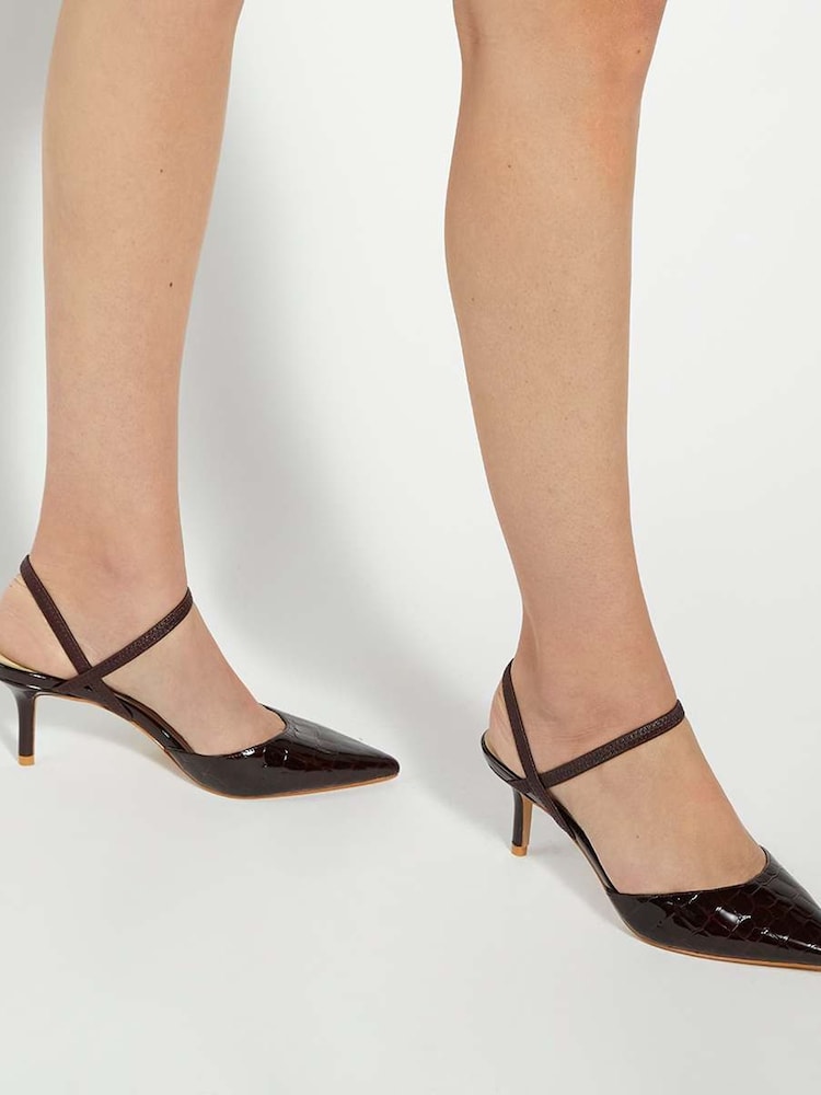 Dune London Red Standard Fit Classical Elasticated Open Court Shoes - Image 6 of 6 Dune London Red Standard Fit Classical Elasticated Open Court Shoes - Image 6 of 6