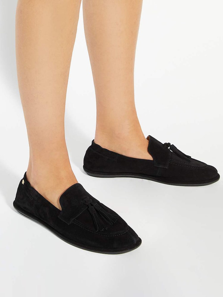 Dune London Black Grounding Round Toe Tassle Loafers - Image 1 of 6 Dune London Black Grounding Round Toe Tassle Loafers - Image 1 of 6