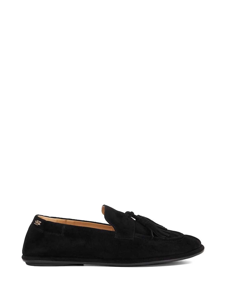 Dune London Black Grounding Round Toe Tassle Loafers - Image 2 of 6 Dune London Black Grounding Round Toe Tassle Loafers - Image 2 of 6