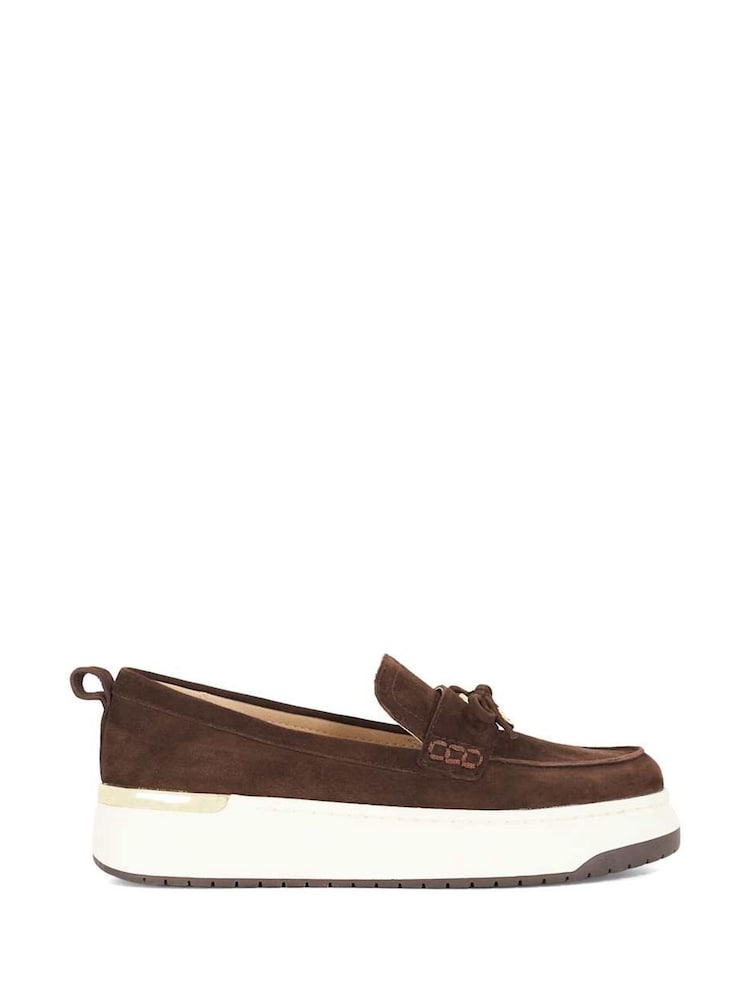 Dune London Brown Glide Sport Sole Loafers - Image 1 of 5 Dune London Brown Glide Sport Sole Loafers - Image 1 of 5