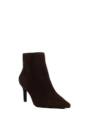 Dune London Brown Obsessively Mid Set Back Point Heel Boots - Image 3 of 6