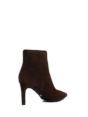Dune London Brown Obsessively Mid Set Back Point Heel Boots - Image 4 of 6