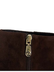 ダークブラウン - Dune London Obsessively Mid セットバックポイント ヒール アンクルブーツ - 画像 8 / 8