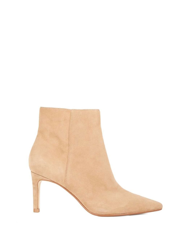Dune London Brown Obsessively Mid Set Back Point Heel Boots - Image 1 of 5 Dune London Brown Obsessively Mid Set Back Point Heel Boots - Image 1 of 5