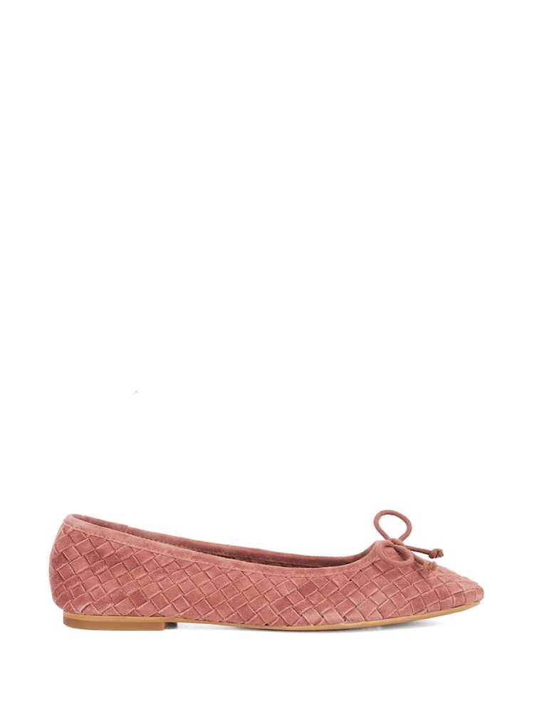 Dune London Pink Heat Woven Ballerina Flat Shoes - Image 2 of 6 Dune London Pink Heat Woven Ballerina Flat Shoes - Image 2 of 6