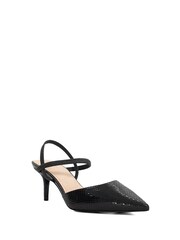 Dune London Black Wide Fit Classical Elasticated Open Court Shoes - Image 3 of 6