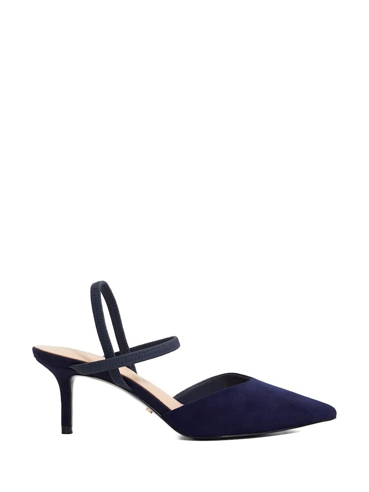 Dune London Blue Wide Fit Classical Elasticated Open Court Shoes - Image 2 of 6