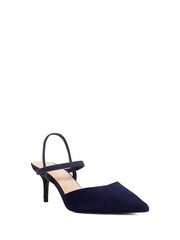 Dune London Blue Wide Fit Classical Elasticated Open Court Shoes - Image 3 of 6