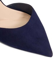 Dune London Blue Wide Fit Classical Elasticated Open Court Shoes - Image 6 of 6