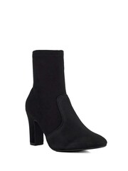 Dune London Black Wide Fit Optilly Block Heel Sock Boots - Image 2 of 5