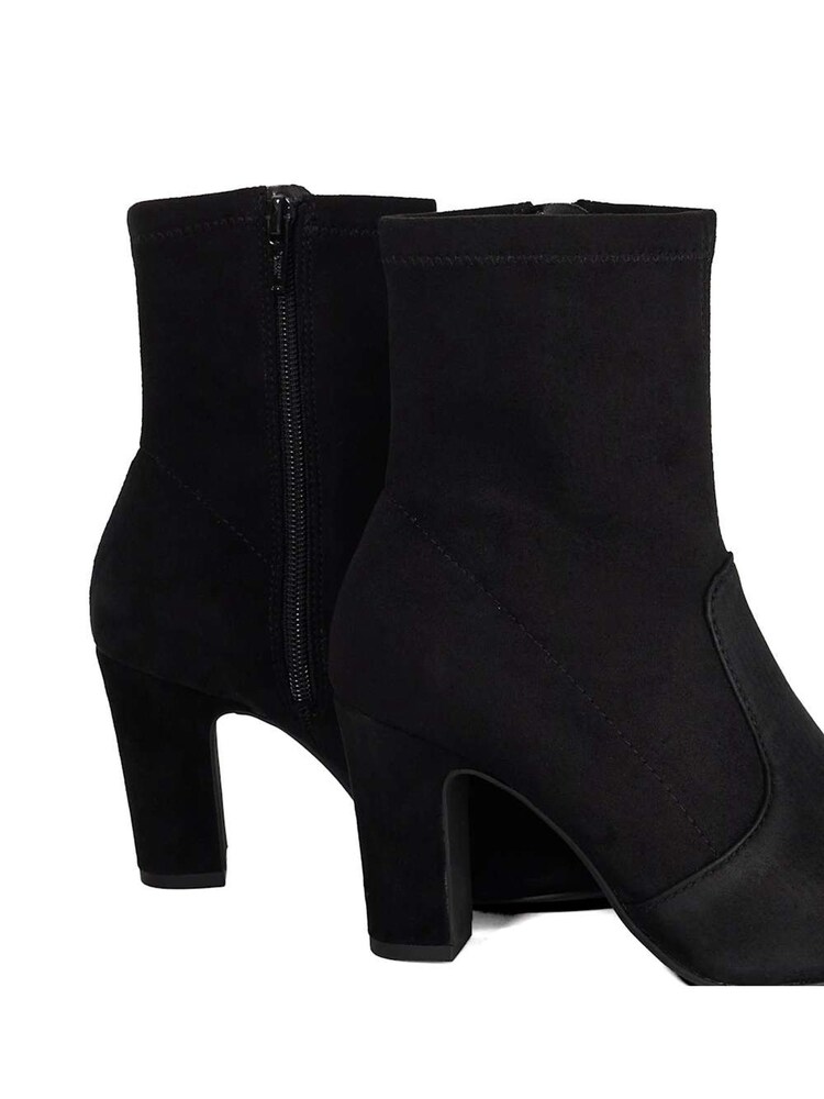 Dune London Black Wide Fit Optilly Block Heel Sock Boots - Image 5 of 5 Dune London Black Wide Fit Optilly Block Heel Sock Boots - Image 5 of 5