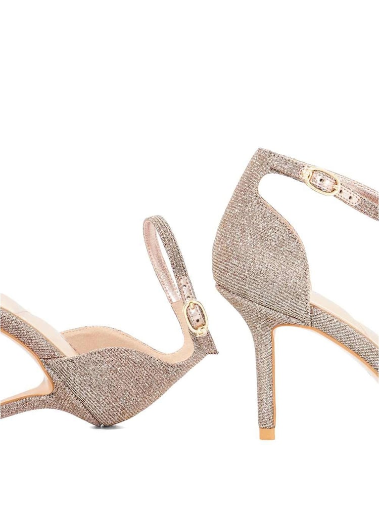 Dune London Brown Mirror Two Part Mid Heeled Sandals - Image 5 of 5 Dune London Brown Mirror Two Part Mid Heeled Sandals - Image 5 of 5