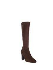 Dune London Brown Simple Stretch Knee Boots - Image 3 of 6