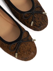 Dune London Brown Highest Flexible Sole Contrast Ballet Pumps - Image 6 of 6