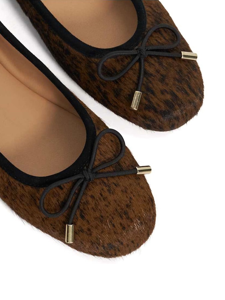 Dune London Brown Highest Flexible Sole Contrast Ballet Pumps - Image 6 of 6 Dune London Brown Highest Flexible Sole Contrast Ballet Pumps - Image 6 of 6