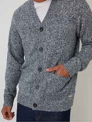 Threadbare Blue Knitted Button Up Cardigan - Image 5 of 5